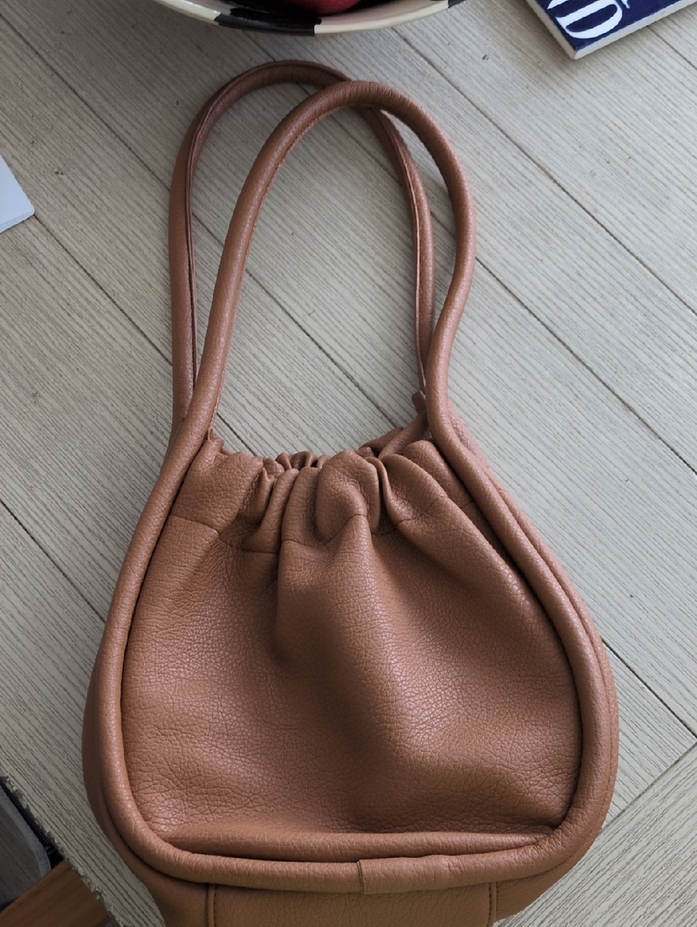 World market Tan Drawstring Shoulder Bag
